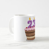 Alter 23 auf Geburtstags-Kuchen Kaffeetasse (Vorderseite Links)