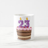 Alter 23 auf Geburtstags-Kuchen Kaffeetasse (Mittel)