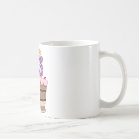 Alter 23 auf Geburtstags-Kuchen Kaffeetasse (Rechts)