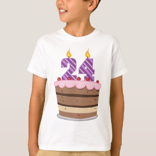 Alter 24 auf Geburtstagskuchen T-Shirt