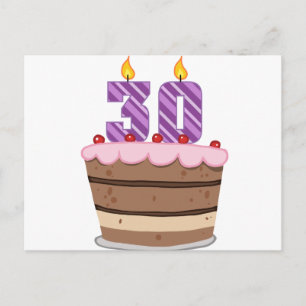 Alter 30 am Geburtstag Postkarte