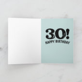 ALTER 30 FUNNY BIRTHDAY CARD KARTE (Innenseite)