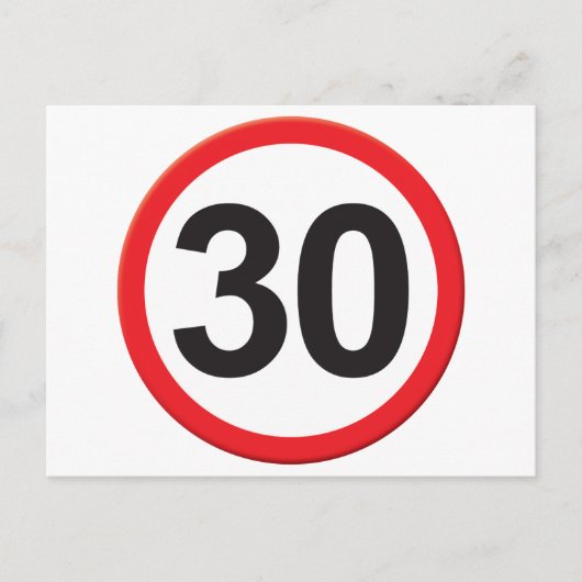 Alter 30 postkarte (Vorderseite)