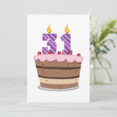Alter 31 am Geburtstag Karte (Stehend Vorderseite)