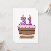 Alter 31 am Geburtstag Karte (Vorderseite/Rückseite Beispiel)
