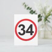 Alter 34 postkarte (Stehend Vorderseite)