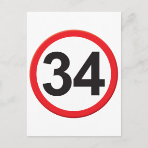 Alter 34 postkarte