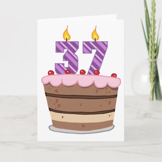 Alter 37 am Geburtstag Karte (Vorderseite)