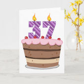 Alter 37 am Geburtstag Karte (Gelbe Blume)
