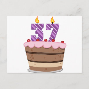 Alter 37 am Geburtstag Postkarte