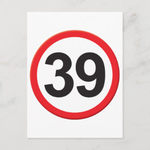 Alter 39 postkarte