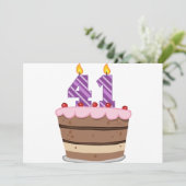 Alter 41 auf Geburtstagskuchen Karte (Stehend Vorderseite)