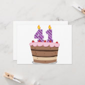 Alter 41 auf Geburtstagskuchen Karte (Vorderseite/Rückseite Beispiel)