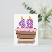 Alter 49 auf Geburtstagskuchen Postkarte