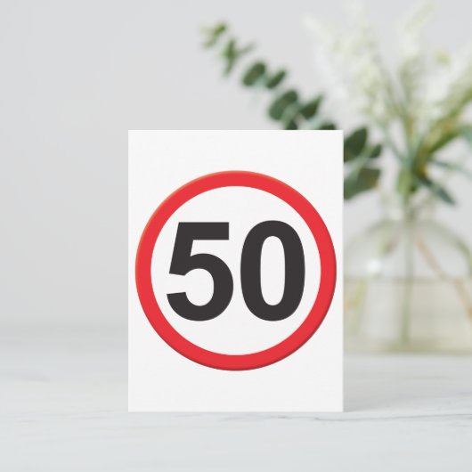 Alter 50 postkarte (Stehend Vorderseite)