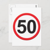 Alter 50 postkarte (Vorne/Hinten)