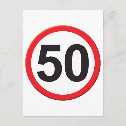 Alter 50 postkarte (Vorderseite)