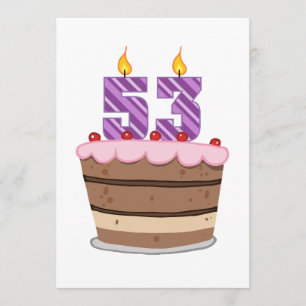 Alter 53 auf Geburtstagskuchen Karte