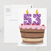 Alter 53 auf Geburtstagskuchen Postkarte (Vorne/Hinten)