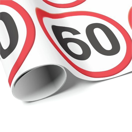 Alter 60 geschenkpapier (Rolleneckpunkt)