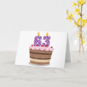 Alter 63 auf Geburtstags-Kuchen Karte (Gelbe Blume)
