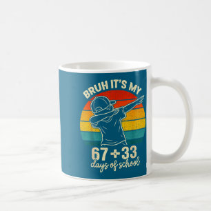 Alter 67 33 Schultage Jungen 100. Tag 67 Meme Kaffeetasse
