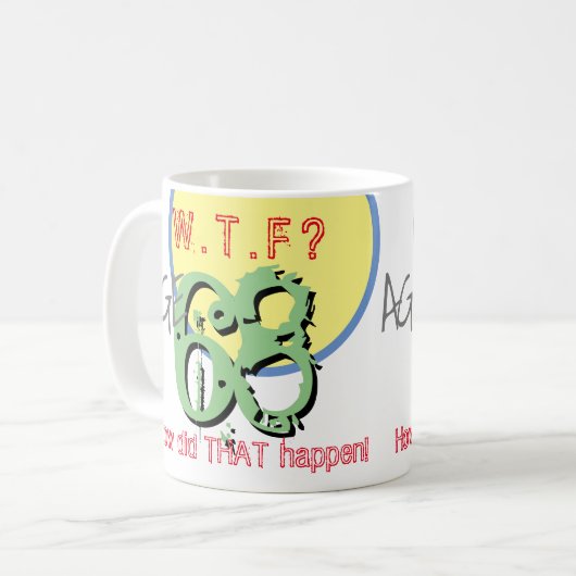 Alter 68. WACHSTUM? Wie ist das passiert? Tasse (Vorderseite Links)