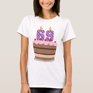 Alter 69 auf Geburtstagskuchen T-Shirt