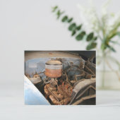 Alter 6-Zylinder-Motor in einem Kaiser-Frazer Postkarte (Stehend Vorderseite)