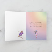 Alter 7, Blume Fee Geburtstagskarte Karte (Innenseite)