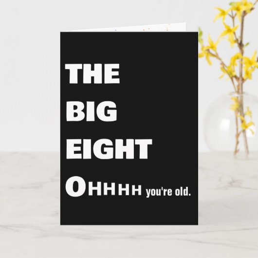 Alter 80. Geburtstag Spaß Karte (Gelbe Blume)