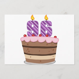 Alter 96 auf Geburtstagskuchen Karte