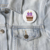 Alter 99 auf Geburtstagskuchen Button (Beispiel)