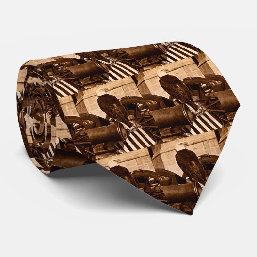 Alter Abe-The Wisconsin Krieg Eagle Stereoview Ca Krawatte (Gerollt)