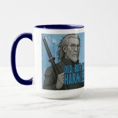 Alter, aber nicht harmloser Cyberpunk-Samurai-Bech Tasse (Links)