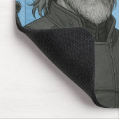 Alter, aber nicht harmloser Cyberpunk-Samurai-Maus Mousepad (Ecke)