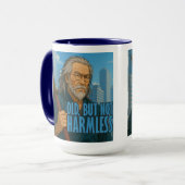 Alter, aber nicht harmloser Samurai-Stadt-Mug Tasse (Vorderseite Links)