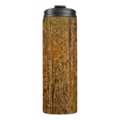 Alter abgenutzter Holzpaneel Thermosbecher (Vorderseite)