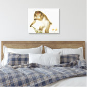 Alter Affe mit Kirsche im Herbst Leinwanddruck (Insitu (Schlafzimmer))