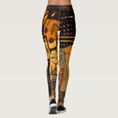 Alter afrikanischer Stoff Leggings (Rückseite)