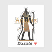 Alter ägyptischer Gott Anubis Aufkleber (Blatt)