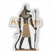 Alter ägyptischer Gott Anubis Aufkleber (Vorderseite)