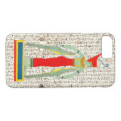 Alter ägyptischer Gott Sobek Hieroglyphics Design Case-Mate iPhone Hülle (Rückseite (Horizontal))