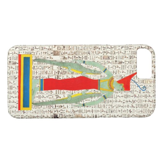 Alter ägyptischer Gott Sobek Hieroglyphics Design Case-Mate iPhone Hülle (Rückseite (Horizontal))