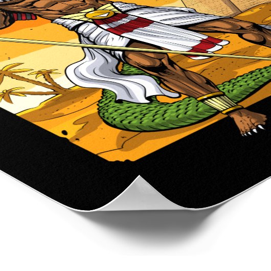 Alter ägyptischer Gott Sobek Poster (Ecke)