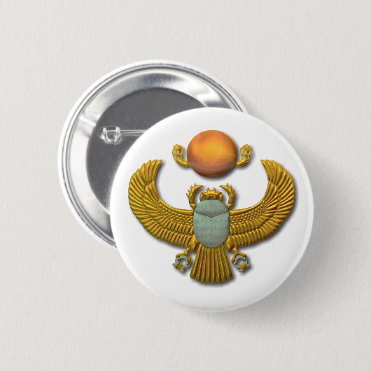 Alter ägyptischer heiliger Scarabäus - Gold Button (Vorne & Hinten)