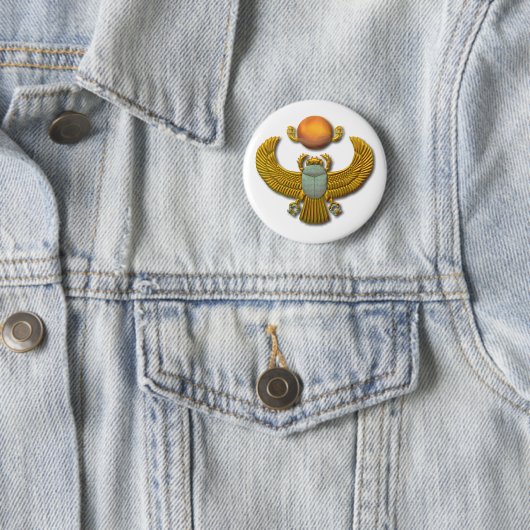 Alter ägyptischer heiliger Scarabäus - Gold Button (Beispiel)