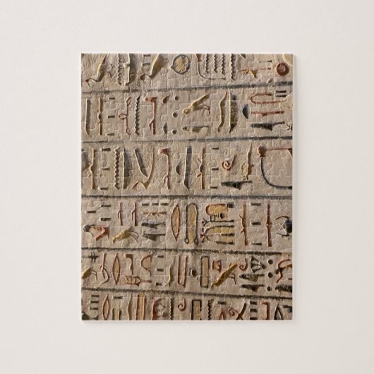 Alter ägyptischer Hieroglyph-Text Puzzle (Vertikal)