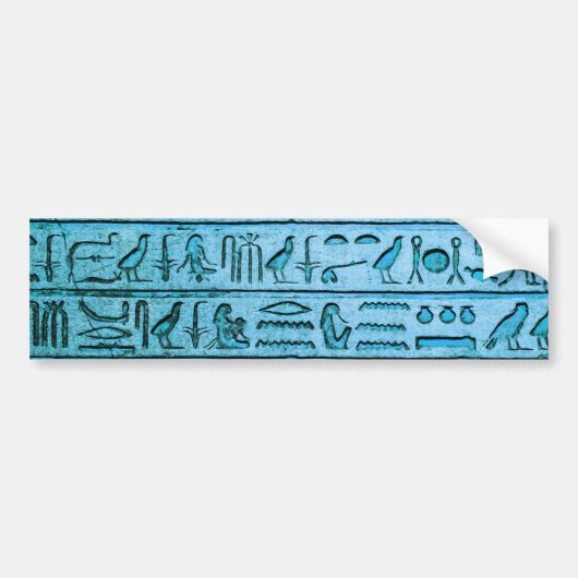 Alter ägyptischer Hieroglyphen Blauer Autoaufklebe Autoaufkleber (Vorne)