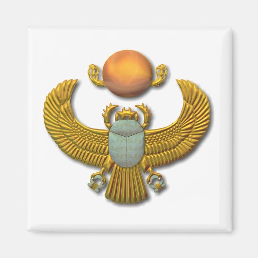Alter ägyptischer Sacred Scarab - Gold Magnet (Vorne)